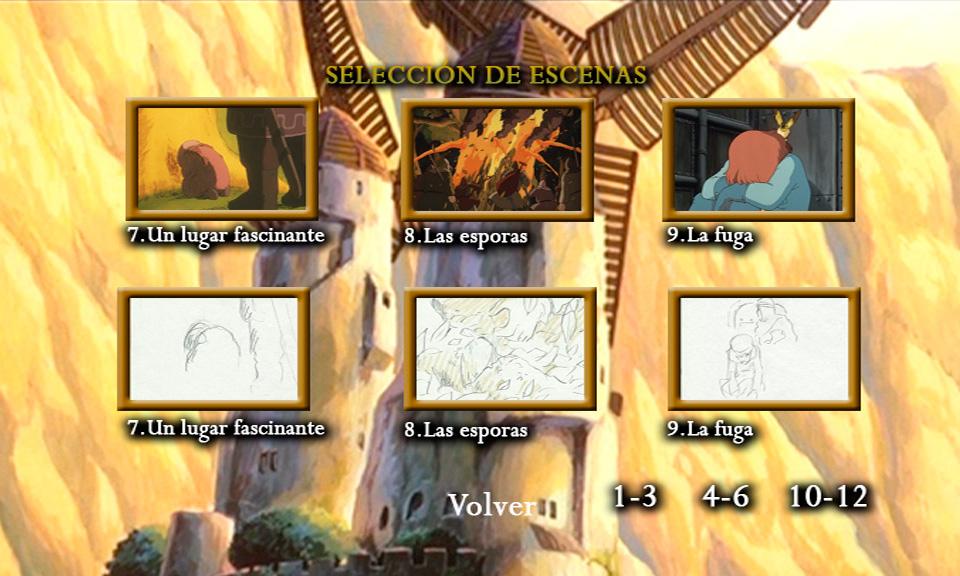 Así son los menús de la edición española de 'Nausicaä' Así son los menús de la edición española de 'Nausicaä'