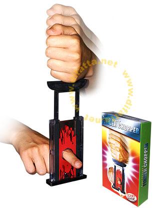 guillotina de dedo transparente Me he vuelto mala.