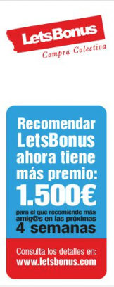 LetsBonus, aprovecha para anunciar una promoción.