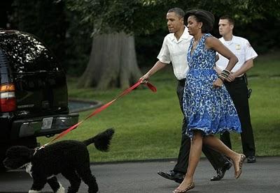 Barack Obama y su perro Bo ¿Quién pasea a quién?