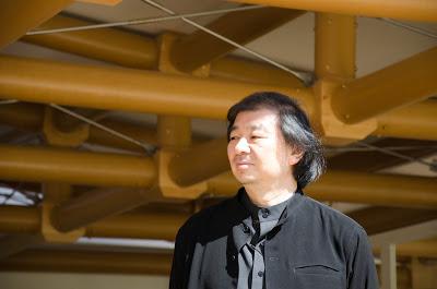 Inside Shigeru Ban's Paper Pavilion. Madrid-Spain