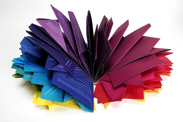 Bound: un libro de origami hecho escultura