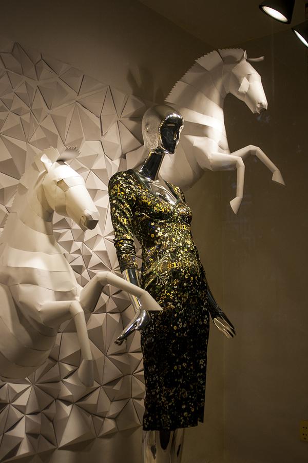 Paper Crafts in window display Paper Crafts in window display