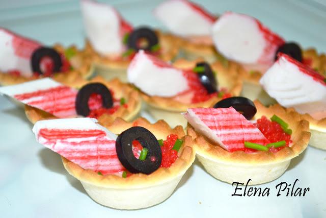 Canapés de Surimi y Salsa Rosa Canapés de Surimi y Salsa Rosa