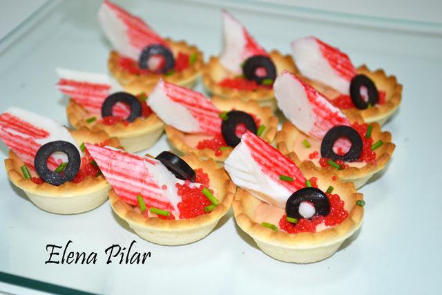 Canapés de Surimi y Salsa Rosa Canapés de Surimi y Salsa Rosa