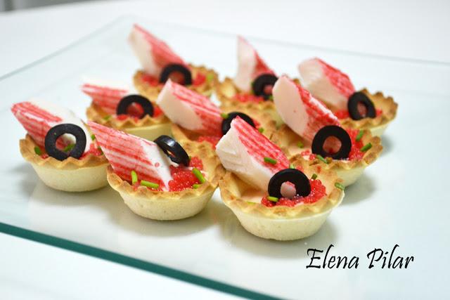 Canapés de Surimi y Salsa Rosa Canapés de Surimi y Salsa Rosa