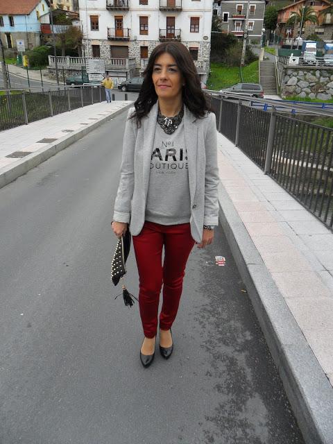 GREY & BURGUNDY GREY & BURGUNDY