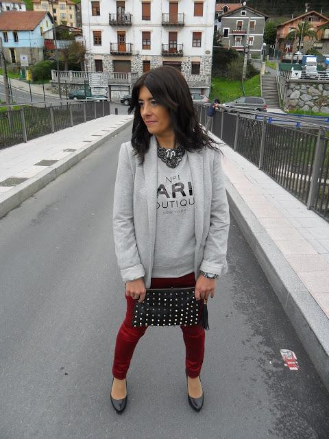 GREY & BURGUNDY GREY & BURGUNDY