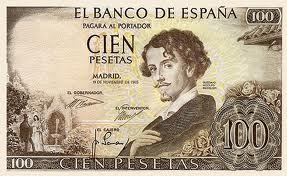 Escritores en billetes de las antiguas pesetas