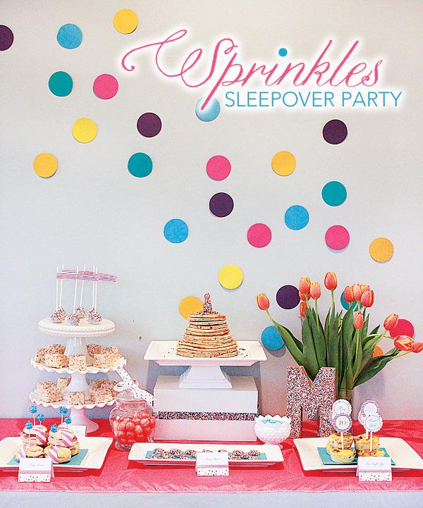 mesa para una fiesta sprinkles