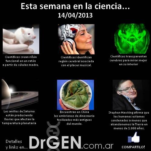 Esta semana en ciencia 14 de abril 2013 foto semana en ciencia Esta semana en ciencia 14 de abril 2013