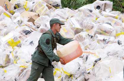 INCINERAN VOTOS POR CAPRILES EN VENEZUELA-- URGENTE-