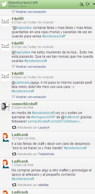 algunos tweets de #postureocraft