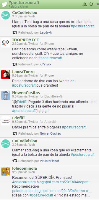 algunos tweets de #postureocraft