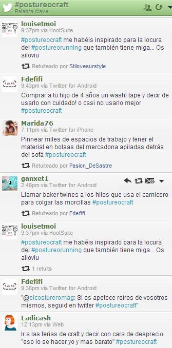 algunos tweets de #postureocraft