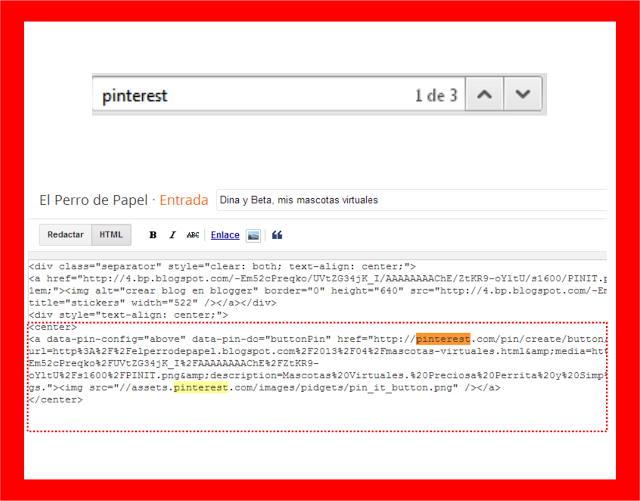 Configurar el Botón de Pinterest en Blogger Configurar el Botón de Pinterest en Blogger