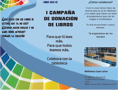 CAMPAÑA DE DONACIÓN DE LIBROS CAMPAÑA DE DONACIÓN DE LIBROS