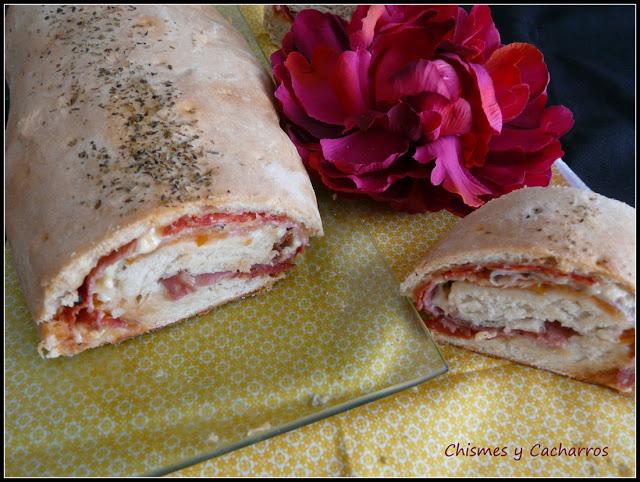 Pan Stromboli con un poco de todo Pan Stromboli con un poco de todo