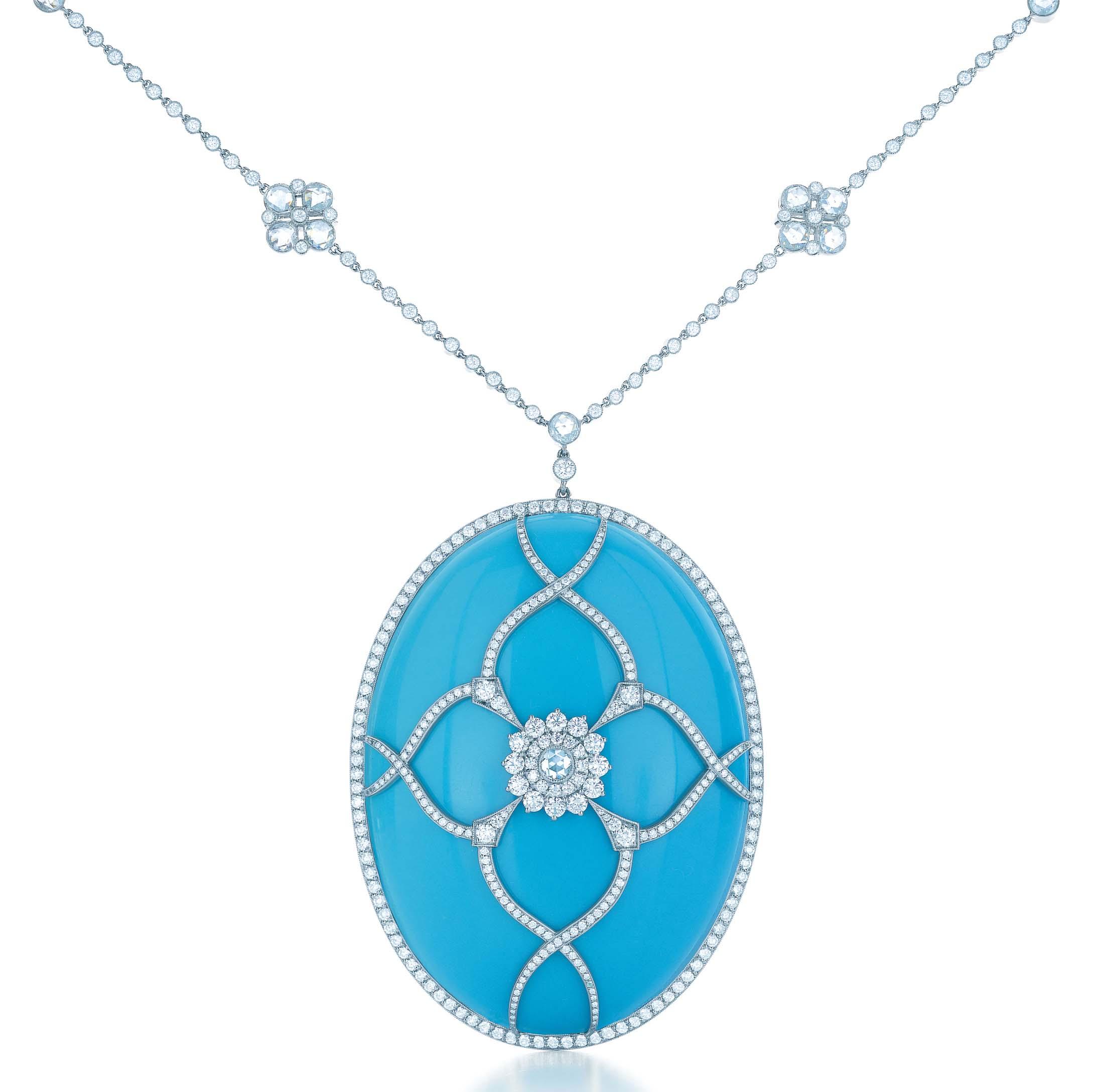 Noche de diamantes en el Baile Blue Book de Tiffany & Co. New York... COLAGANTE TIFFANNY TURQUOISE