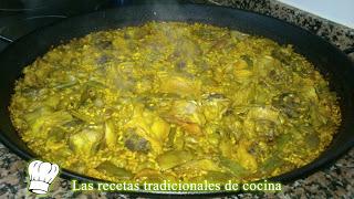 Receta de Paella de Habas y Alcachofas