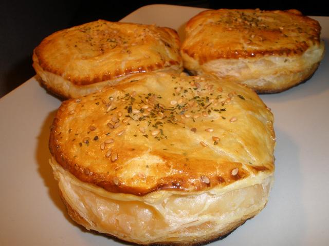 Pasteles de Salchichas de Pollo