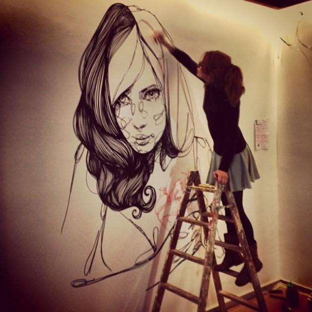 Paula Bonet #drawmysideface, exposición en Barcelona paula bonet ilustración