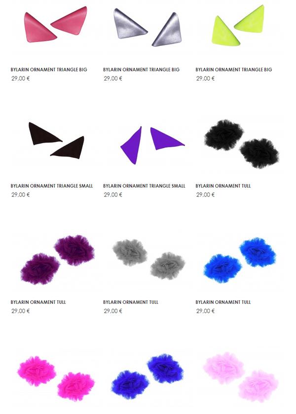 Bylarin & Ornaments: pompones intercambiables Bylarin & Ornaments: pompones intercambiables