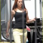 Scarlett Johansson en el rodaje de Capitán América 2: El Retorno del Primer Vengador