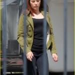 Scarlett Johansson en el rodaje de Capitán América 2: El Retorno del Primer Vengador