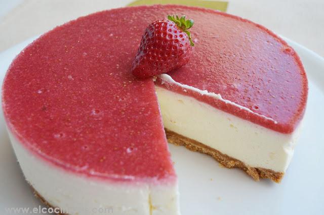 Tarta de fresa y queso