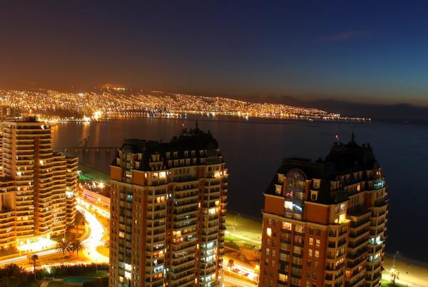 vina del mar de noche