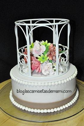 Tarta de boda hecha decorada con fondant Tarta boda fondant