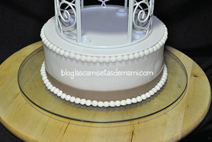 Tarta de boda hecha decorada con fondant Tarta boda fondant