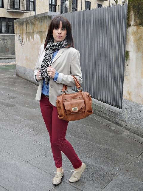 Beige and burgundy Beige and burgundy