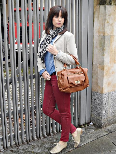 Beige and burgundy Beige and burgundy