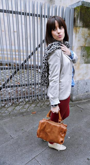 Beige and burgundy Beige and burgundy