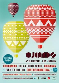 Supersubmarina, Iván Ferreiro, Corizonas, Hola a Todo el Mundo y Jero Romero al Ojeando Festival malagueño Supersubmarina, Iván Ferreiro, Corizonas, Hola a Todo el Mundo y Jero Romero al Ojeando Festival malagueño