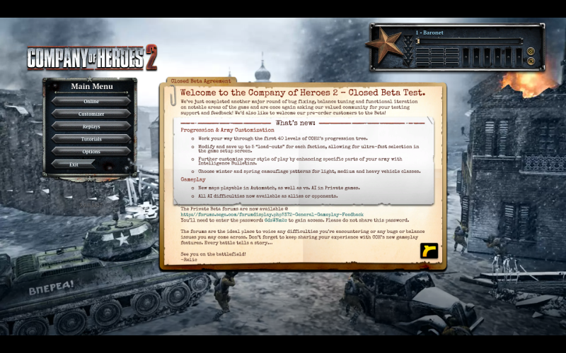 Cambiando el modelo de usuario Company of Heroes 2 Beta 800x500 Cambiando el modelo de usuario