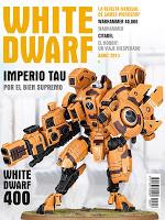 Portada de la edición española del número 400 de la revista White Dwarf Portada de la edición española del número 400 de la revista White Dwarf