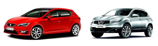 Seat Leon y Nissan Qashqai, automóviles más vendidos en 2012