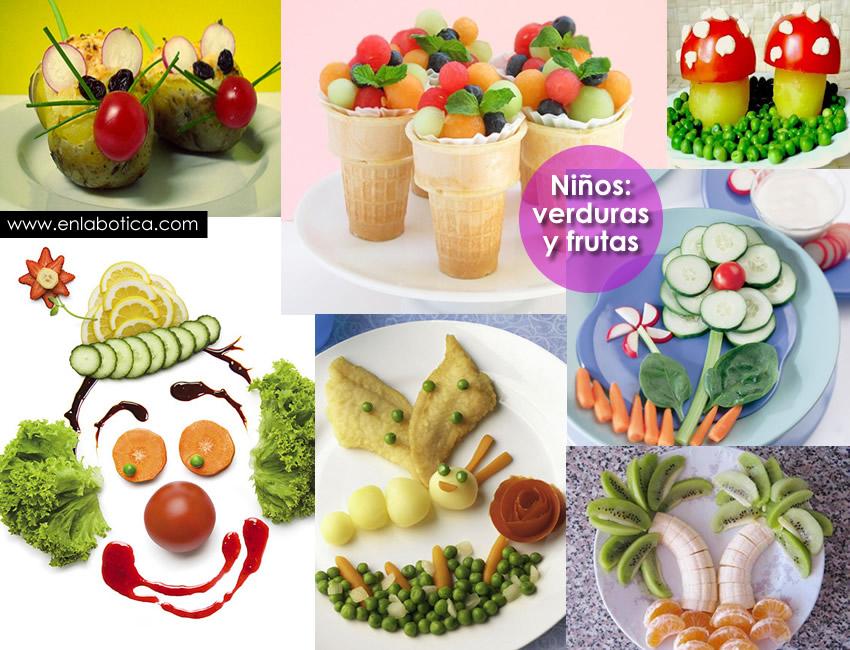 Como lograr que los niños coman verduras y frutas