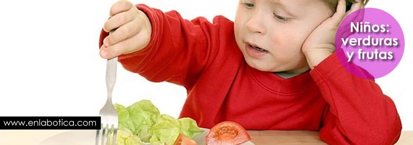 Como lograr que los niños coman verduras y frutas