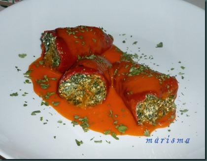 piquillos rellenos de espinaca y requesón de cabra,racion copia piquillos rellenos de espinaca y requesón de cabra,racion copia