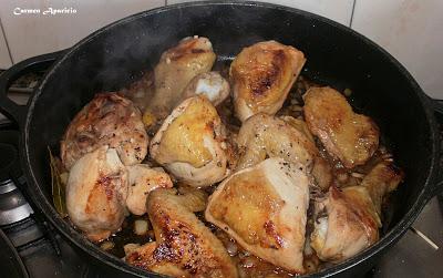 Pollo con rollitos de col Pollo con rollitos de col