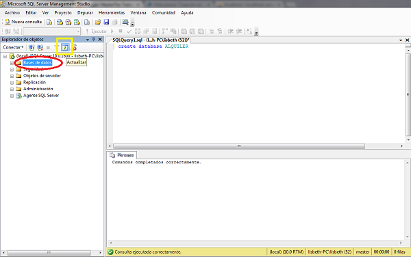 Visualizando nuestra Base de Datos Creada Visualizando nuestra Base de Datos Creada