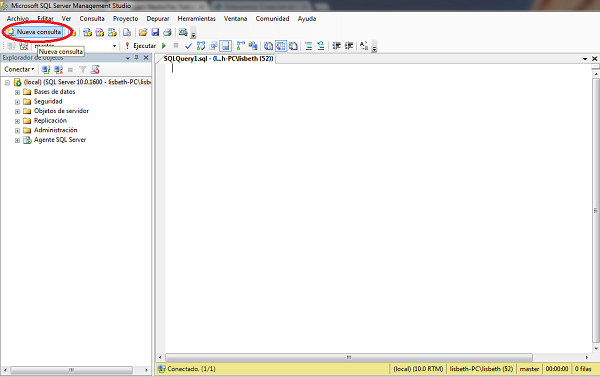 Creando Una Nueva Consulta Creando Una Nueva Consulta