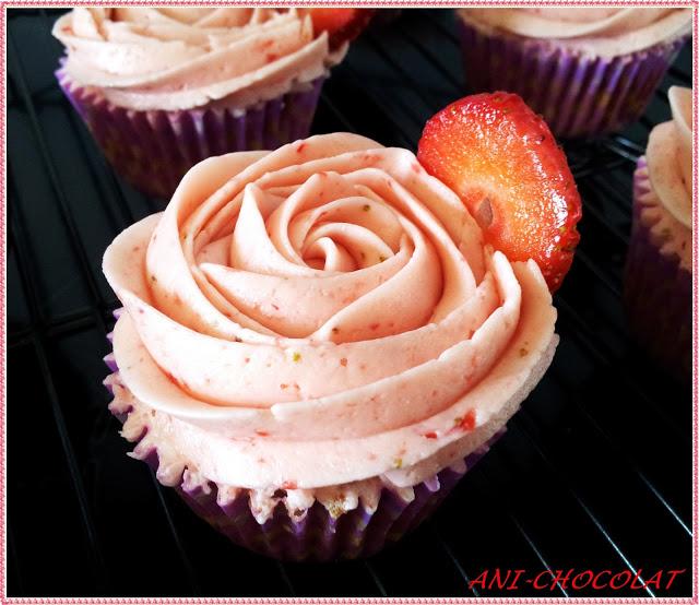 Cupcakes de fresas Cupcakes de fresas