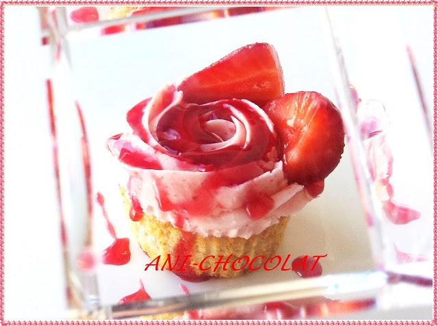 Cupcakes de fresas Cupcakes de fresas