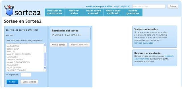 GANADORA SORTEO GANADORA SORTEO