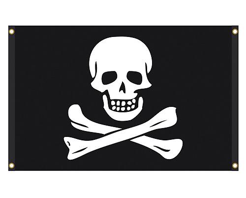 una bandera pirata para decorar fiestas